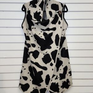 Cow Print Sweater Vest